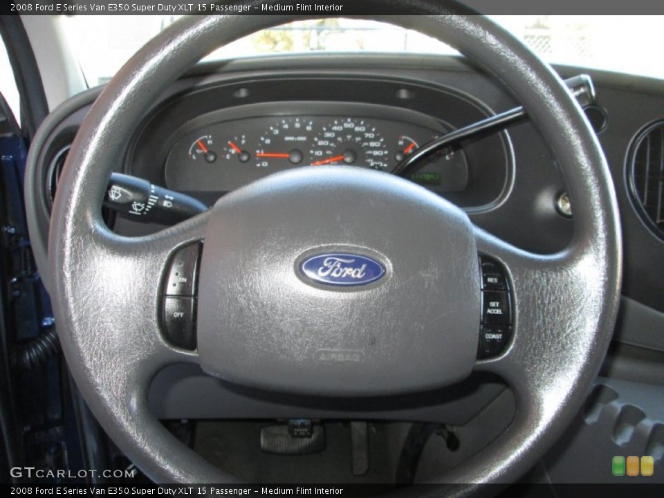 Medium Flint Interior Steering Wheel for the 2008 Ford E Series Van E350 Super Duty XLT 15 Passenger #78191832
