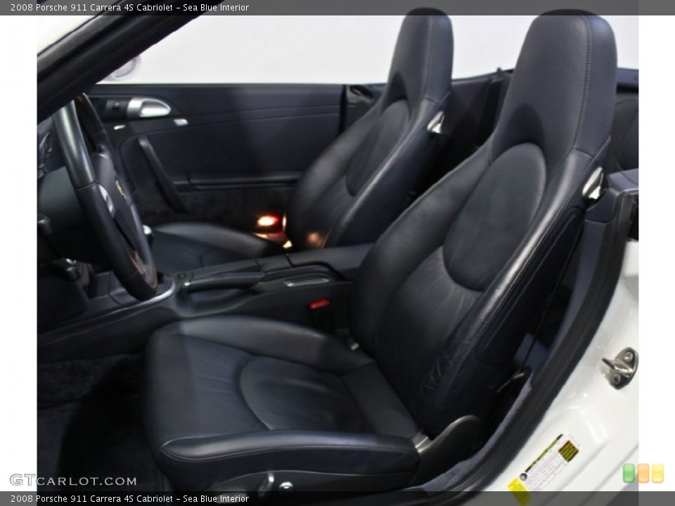 Sea Blue Interior Front Seat for the 2008 Porsche 911 Carrera 4S Cabriolet #78192579