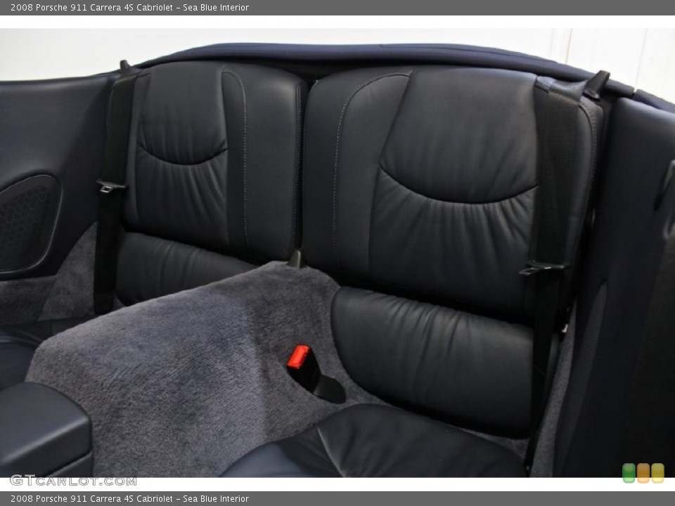 Sea Blue Interior Rear Seat for the 2008 Porsche 911 Carrera 4S Cabriolet #78192633