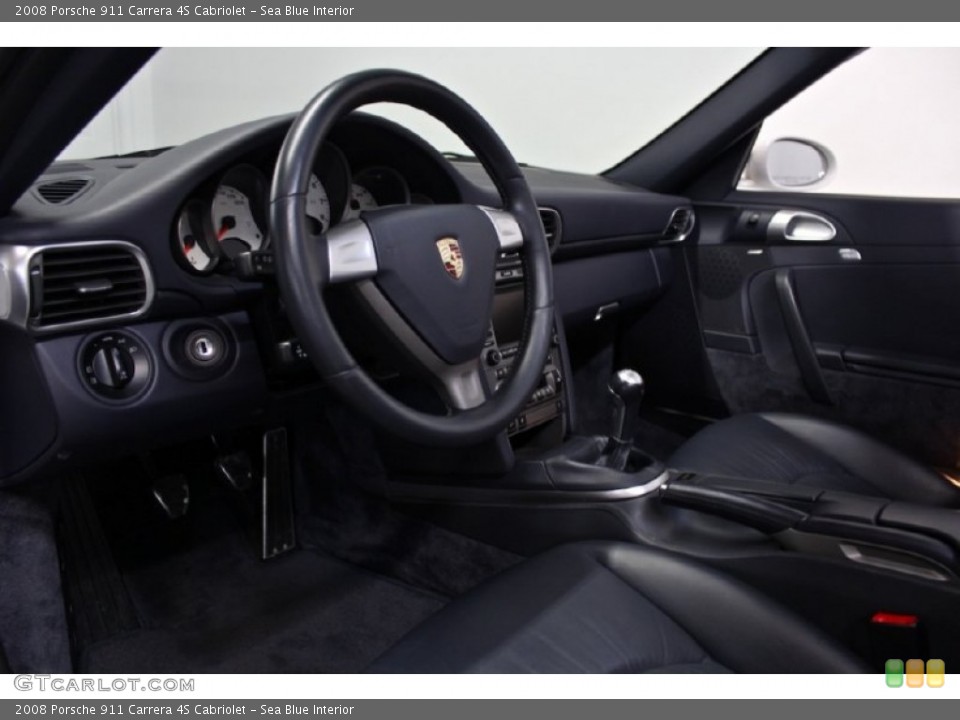 Sea Blue Interior Prime Interior for the 2008 Porsche 911 Carrera 4S Cabriolet #78192679