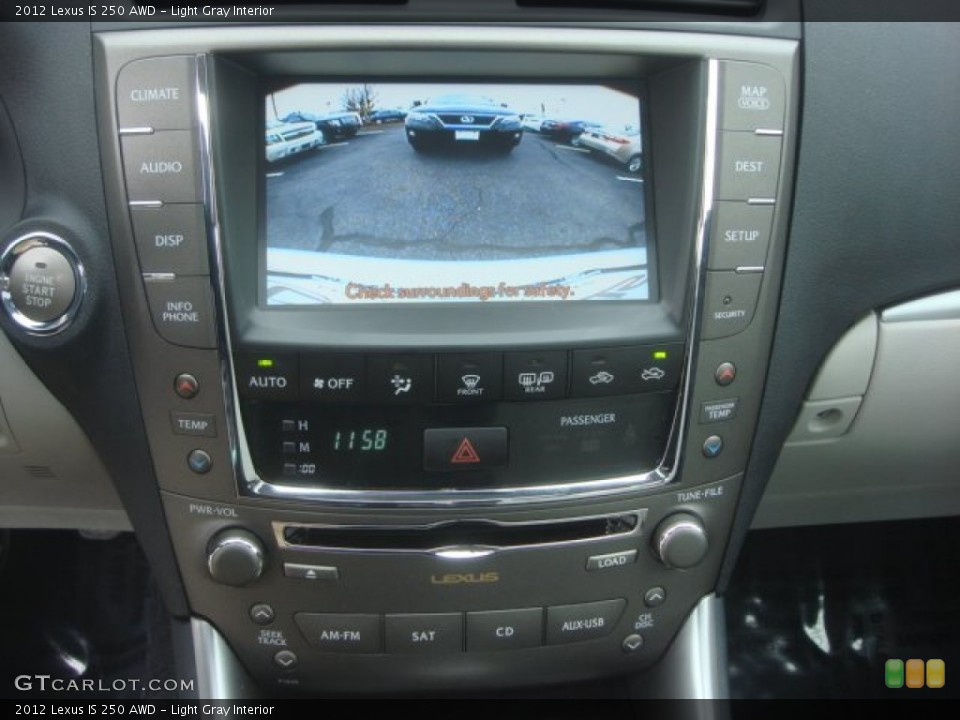 Light Gray Interior Controls for the 2012 Lexus IS 250 AWD #78192699