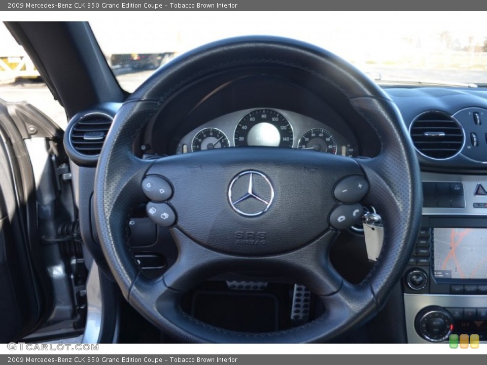 Tobacco Brown Interior Steering Wheel for the 2009 Mercedes-Benz CLK 350 Grand Edition Coupe #78193371