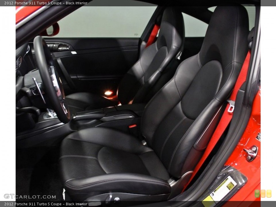 Black Interior Front Seat for the 2012 Porsche 911 Turbo S Coupe #78193455