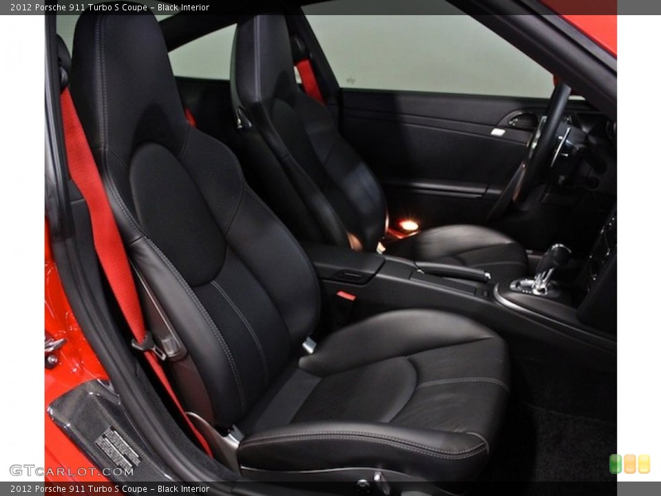 Black Interior Front Seat for the 2012 Porsche 911 Turbo S Coupe #78193472