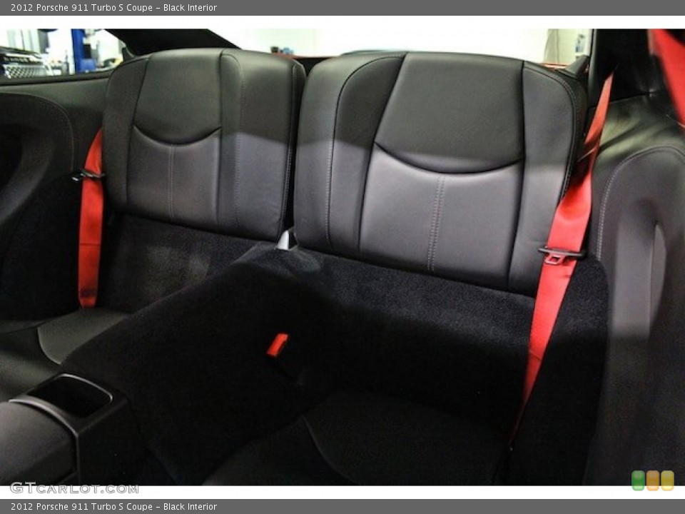 Black Interior Rear Seat for the 2012 Porsche 911 Turbo S Coupe #78193488