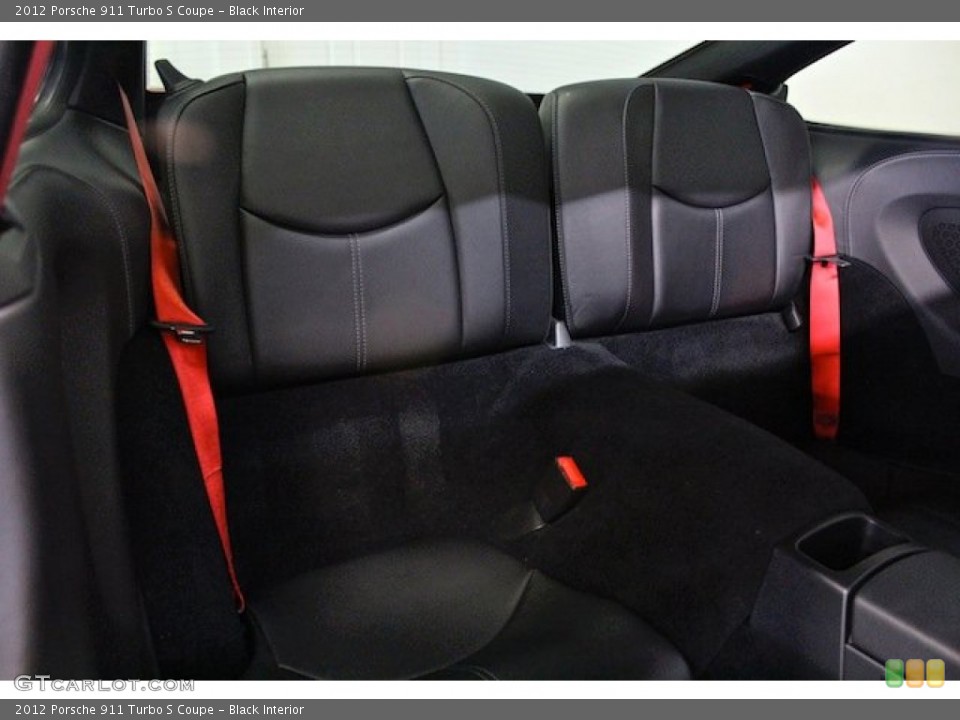 Black Interior Rear Seat for the 2012 Porsche 911 Turbo S Coupe #78193502