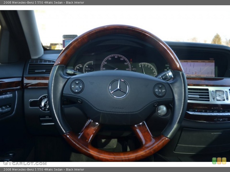 Black Interior Steering Wheel for the 2008 Mercedes-Benz S 550 4Matic Sedan #78193799