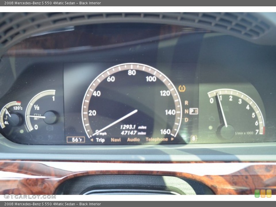 Black Interior Gauges for the 2008 Mercedes-Benz S 550 4Matic Sedan #78193852