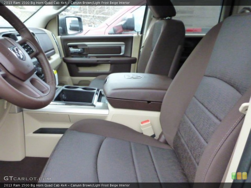 Canyon Brown/Light Frost Beige Interior Front Seat for the 2013 Ram 1500 Big Horn Quad Cab 4x4 #78194182