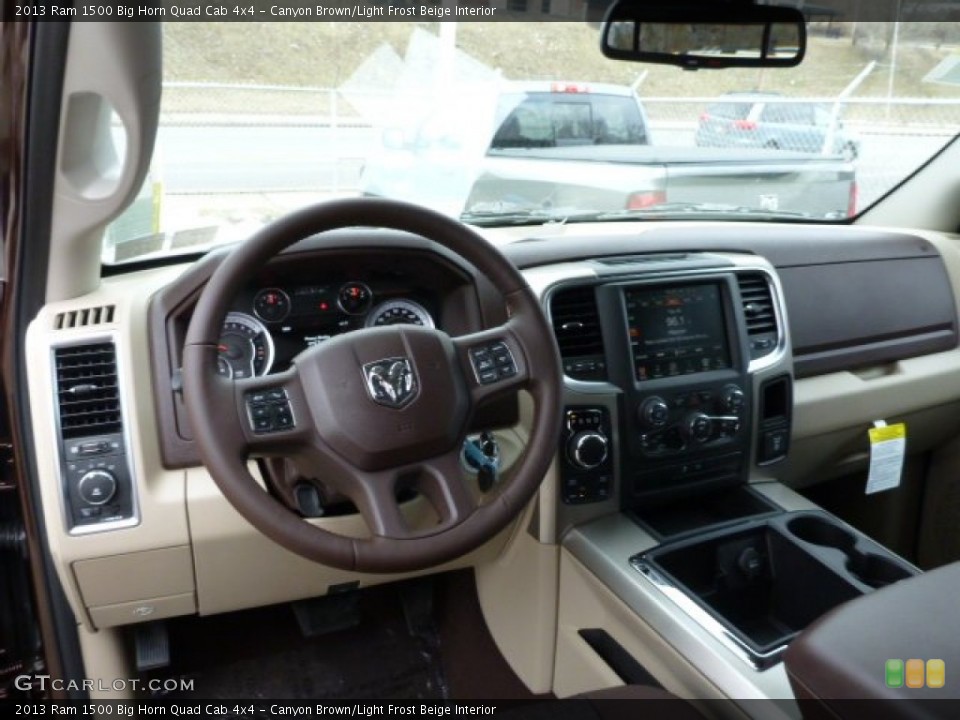Canyon Brown/Light Frost Beige Interior Dashboard for the 2013 Ram 1500 Big Horn Quad Cab 4x4 #78194238