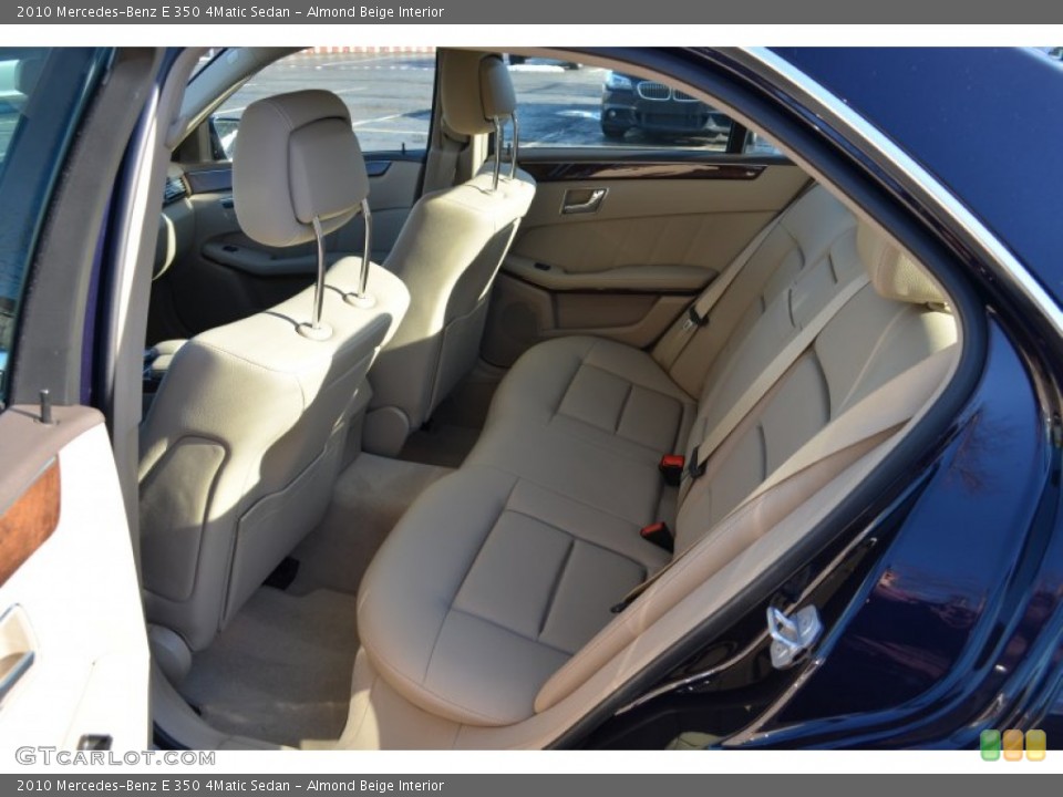Almond Beige Interior Rear Seat for the 2010 Mercedes-Benz E 350 4Matic Sedan #78194301