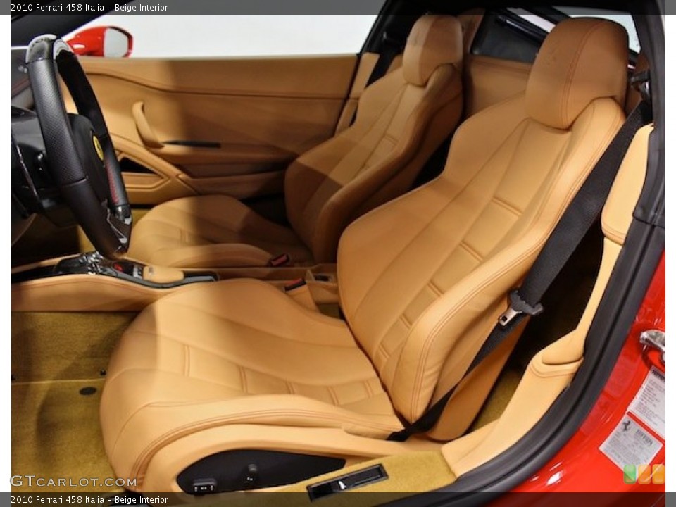 Beige Interior Front Seat for the 2010 Ferrari 458 Italia #78194343