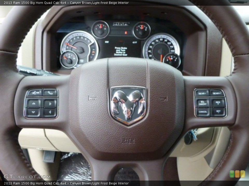 Canyon Brown/Light Frost Beige Interior Steering Wheel for the 2013 Ram 1500 Big Horn Quad Cab 4x4 #78194344