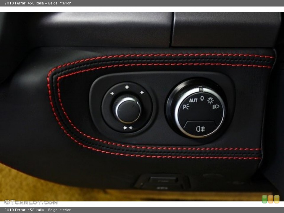 Beige Interior Controls for the 2010 Ferrari 458 Italia #78194427