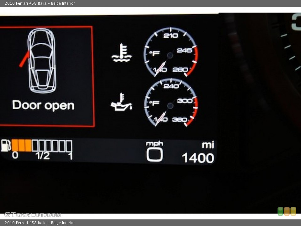 Beige Interior Gauges for the 2010 Ferrari 458 Italia #78194529