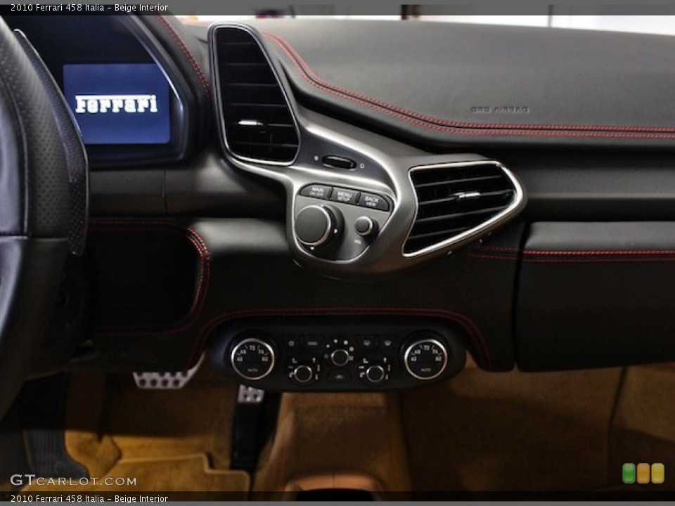 Beige Interior Controls for the 2010 Ferrari 458 Italia #78194539
