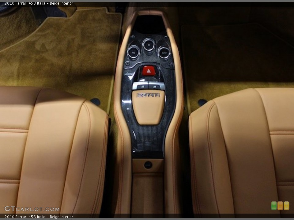 Beige Interior Controls for the 2010 Ferrari 458 Italia #78194570