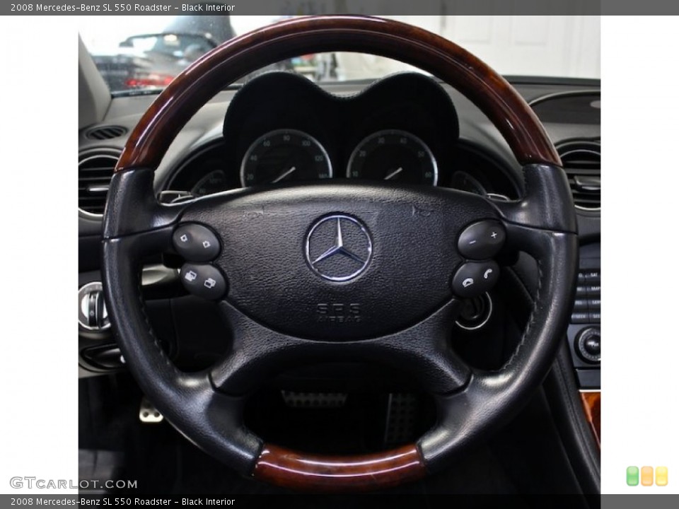 Black Interior Steering Wheel for the 2008 Mercedes-Benz SL 550 Roadster #78195416