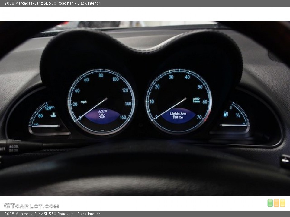 Black Interior Gauges for the 2008 Mercedes-Benz SL 550 Roadster #78195435