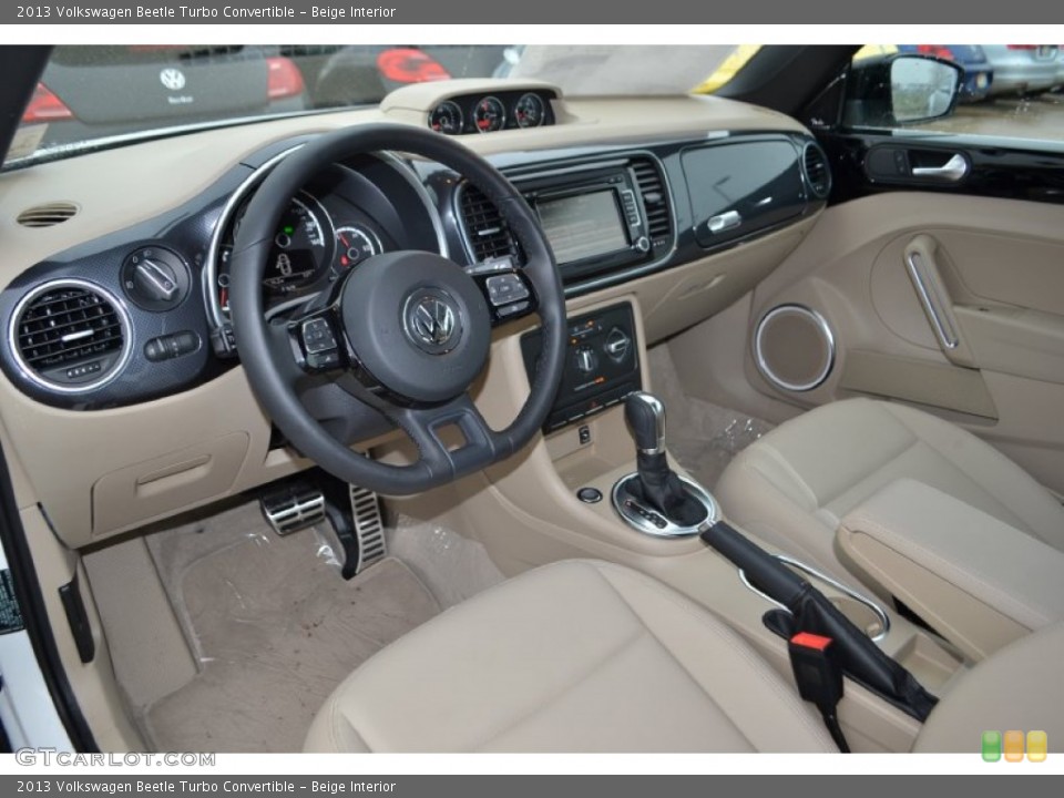 Beige Interior Prime Interior for the 2013 Volkswagen Beetle Turbo Convertible #78196260