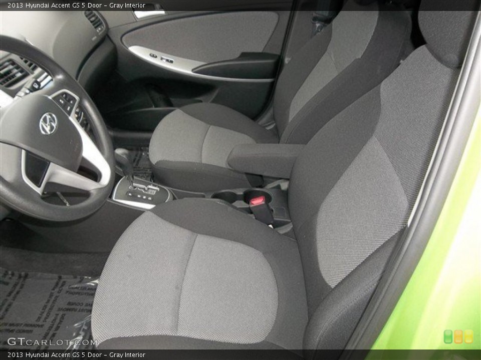 Gray Interior Front Seat for the 2013 Hyundai Accent GS 5 Door #78197475