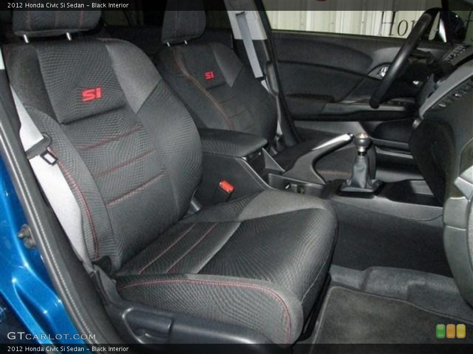 Black Interior Front Seat for the 2012 Honda Civic Si Sedan #78200652