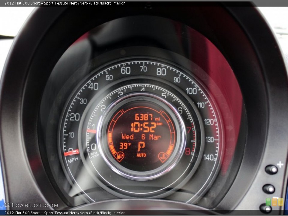 Sport Tessuto Nero/Nero (Black/Black) Interior Gauges for the 2012 Fiat 500 Sport #78200766