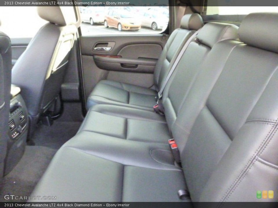 Ebony Interior Rear Seat for the 2013 Chevrolet Avalanche LTZ 4x4 Black Diamond Edition #78201778