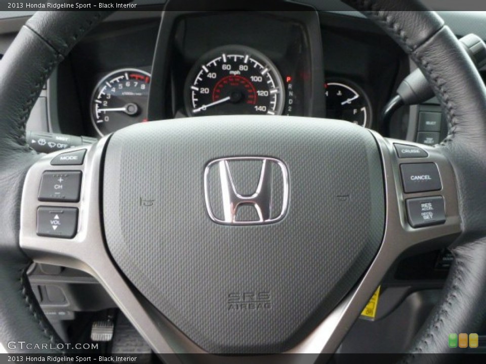 Black Interior Steering Wheel for the 2013 Honda Ridgeline Sport #78201975