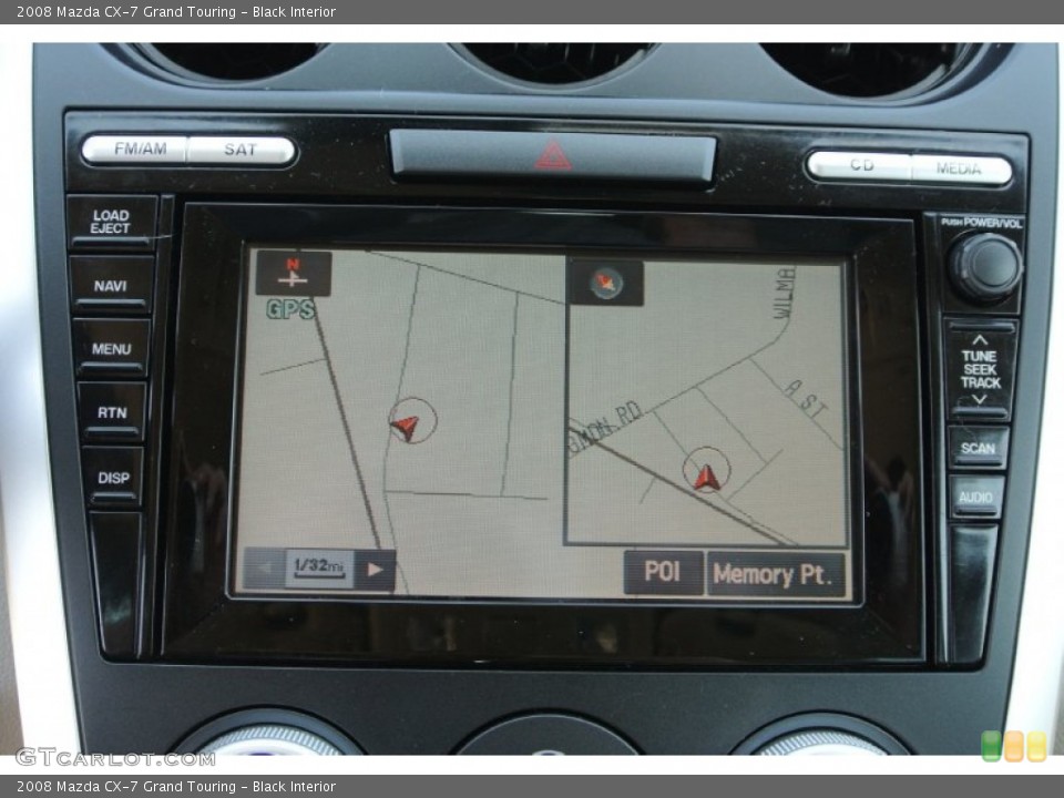 Black Interior Navigation for the 2008 Mazda CX-7 Grand Touring #78202704