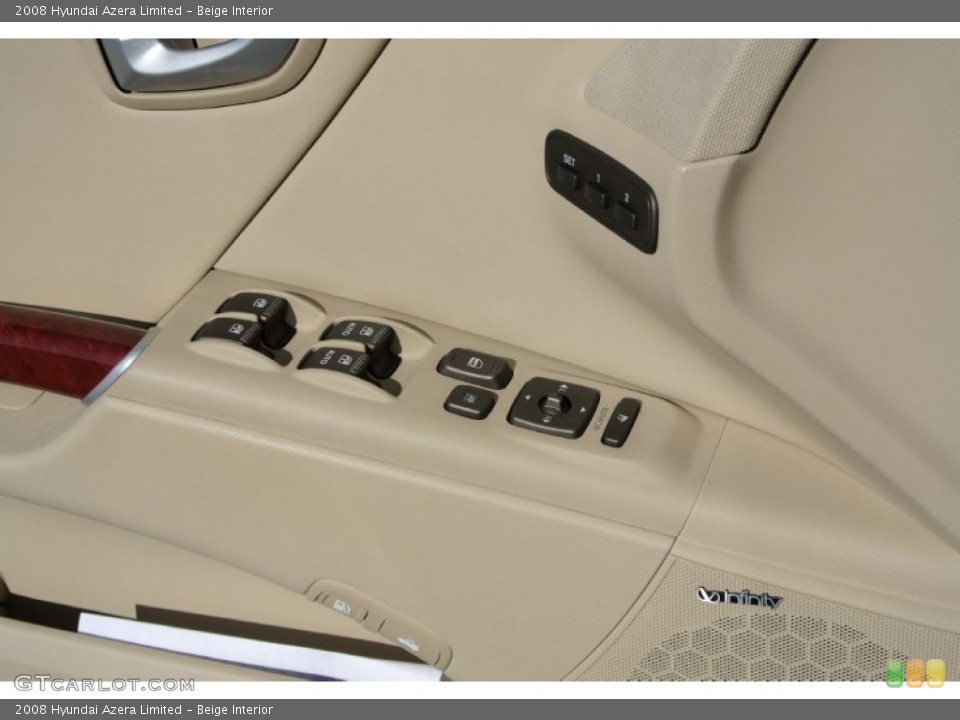 Beige Interior Controls for the 2008 Hyundai Azera Limited #78202830