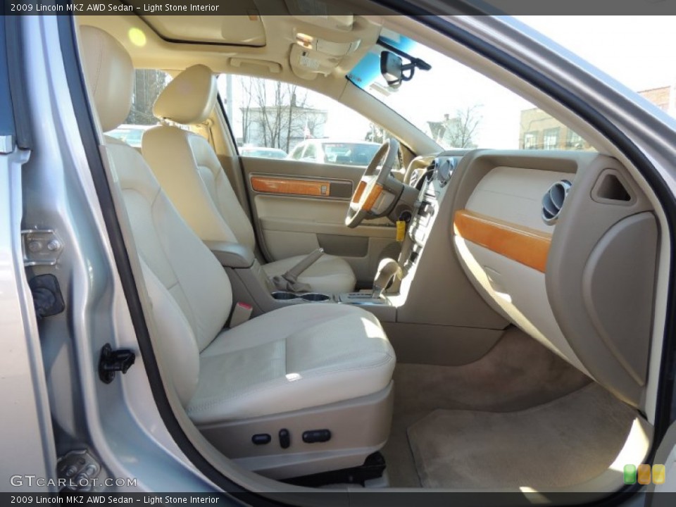 Light Stone Interior Front Seat for the 2009 Lincoln MKZ AWD Sedan #78208080
