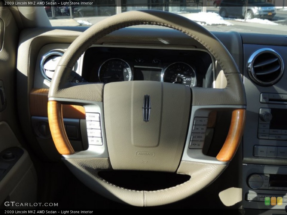 Light Stone Interior Steering Wheel for the 2009 Lincoln MKZ AWD Sedan #78208173