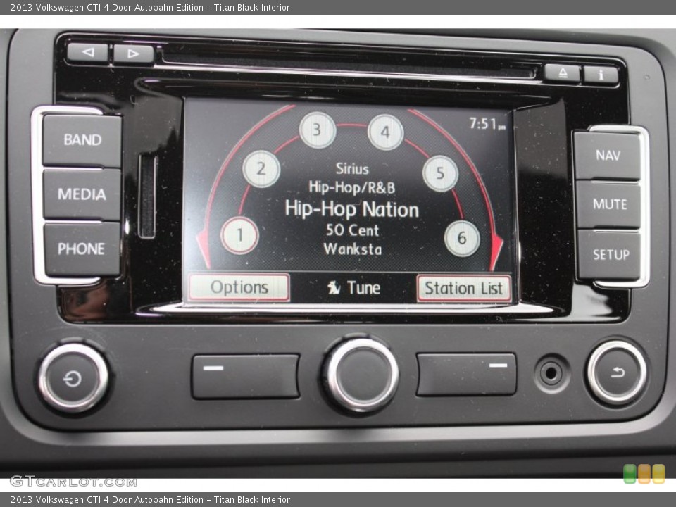 Titan Black Interior Controls for the 2013 Volkswagen GTI 4 Door Autobahn Edition #78208803
