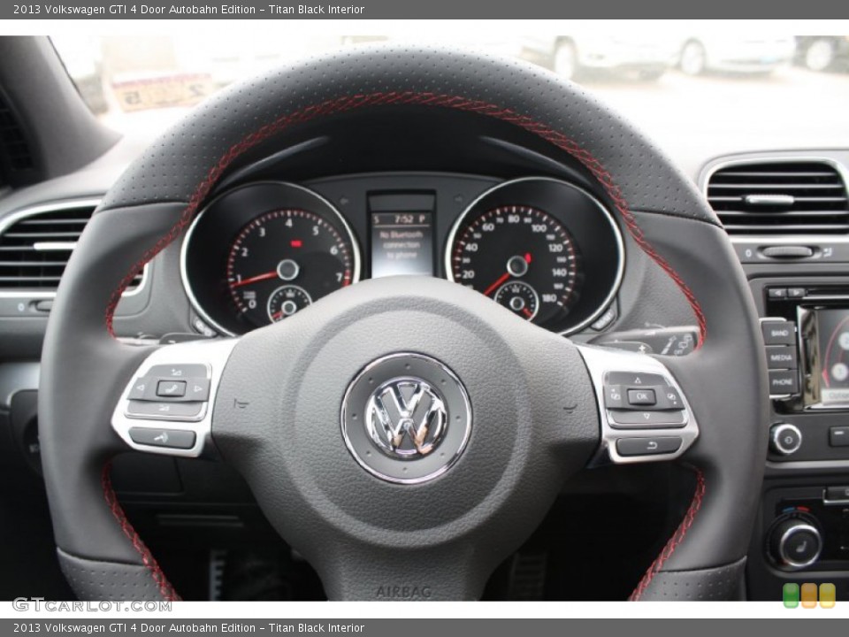 Titan Black Interior Steering Wheel for the 2013 Volkswagen GTI 4 Door Autobahn Edition #78208854