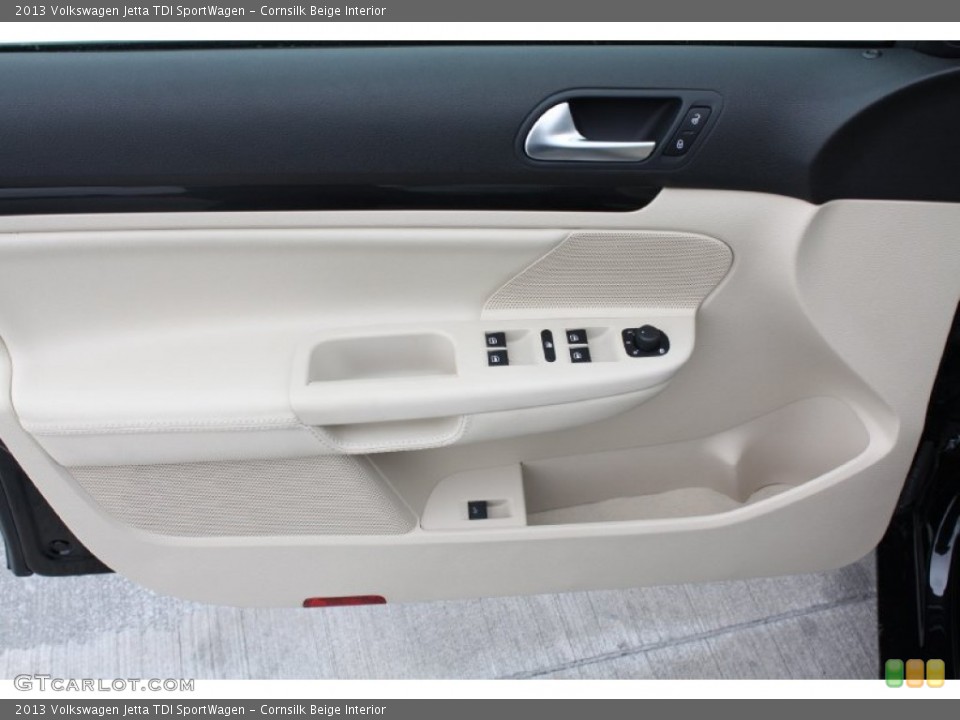 Cornsilk Beige Interior Door Panel for the 2013 Volkswagen Jetta TDI SportWagen #78209442
