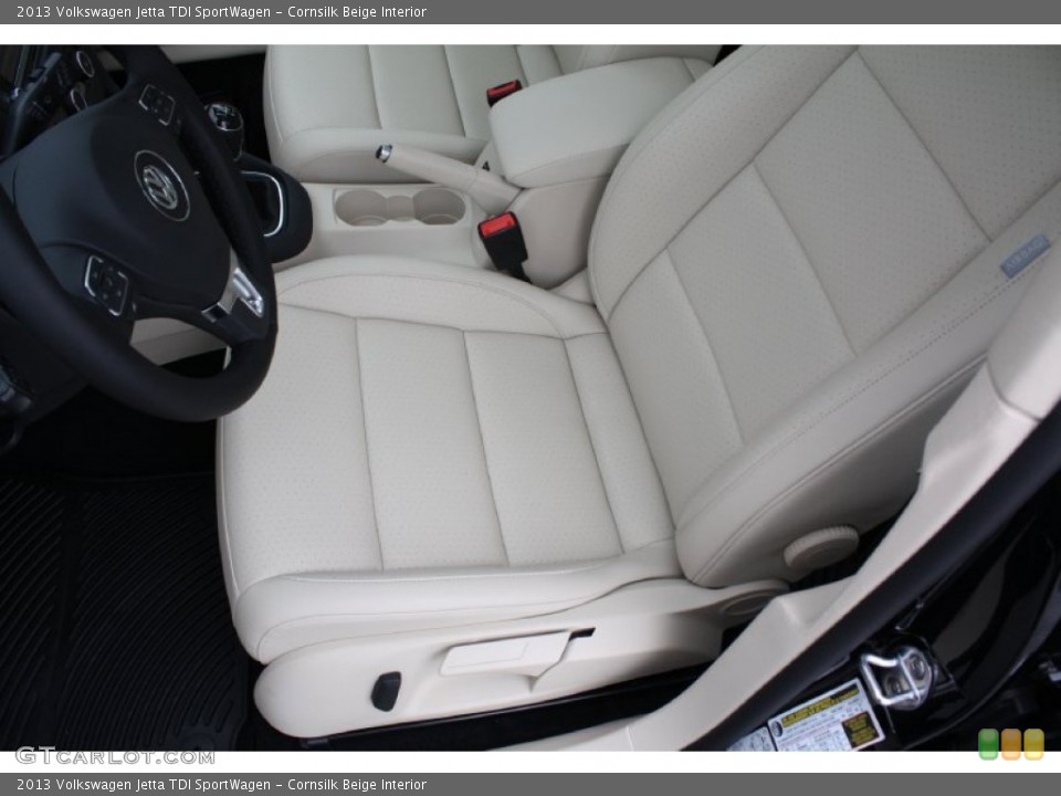 Cornsilk Beige Interior Front Seat for the 2013 Volkswagen Jetta TDI SportWagen #78209499