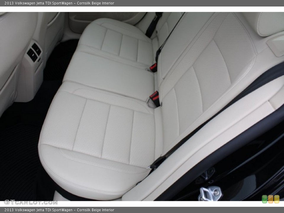 Cornsilk Beige Interior Rear Seat for the 2013 Volkswagen Jetta TDI SportWagen #78209646