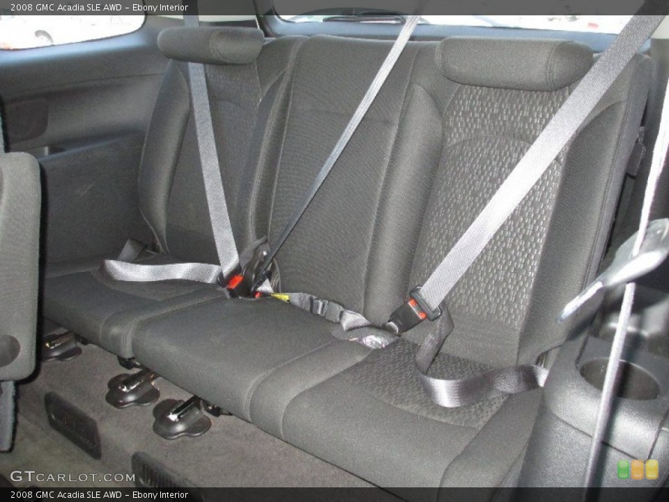 Ebony Interior Rear Seat for the 2008 GMC Acadia SLE AWD #78210256