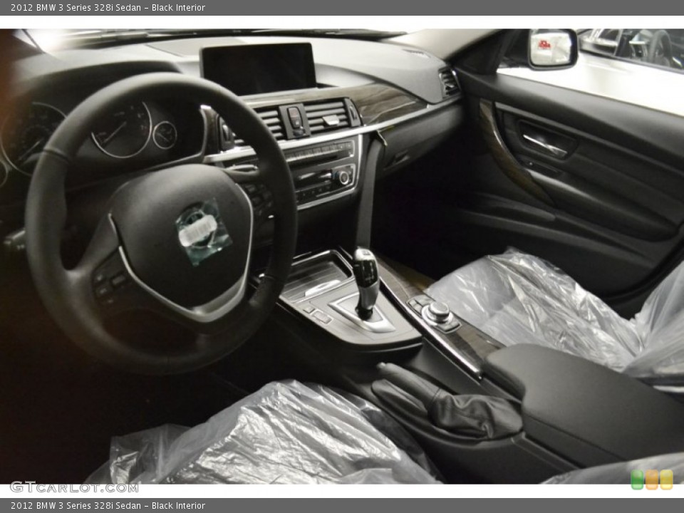 Black Interior Prime Interior for the 2012 BMW 3 Series 328i Sedan #78210748
