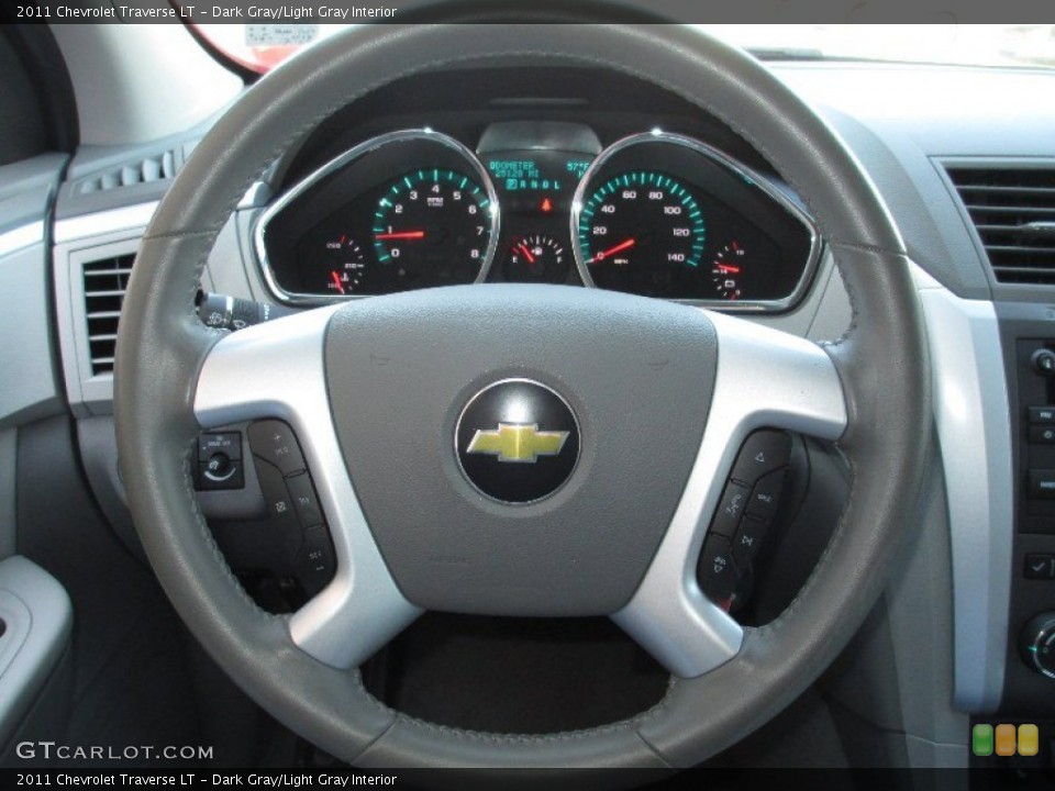 Dark Gray/Light Gray Interior Steering Wheel for the 2011 Chevrolet Traverse LT #78210749