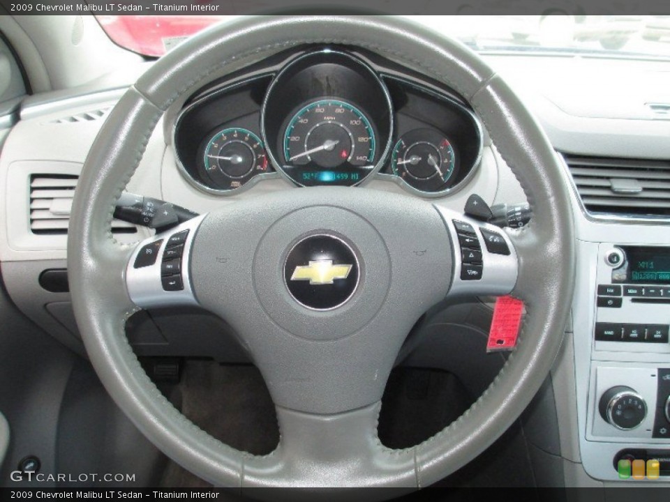 Titanium Interior Steering Wheel for the 2009 Chevrolet Malibu LT Sedan #78211161