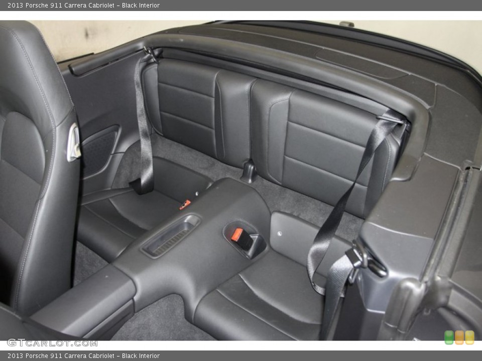 Black Interior Rear Seat for the 2013 Porsche 911 Carrera Cabriolet #78211848