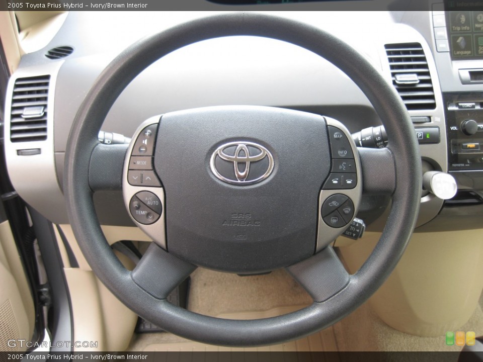 Ivory/Brown Interior Steering Wheel for the 2005 Toyota Prius Hybrid #78212187