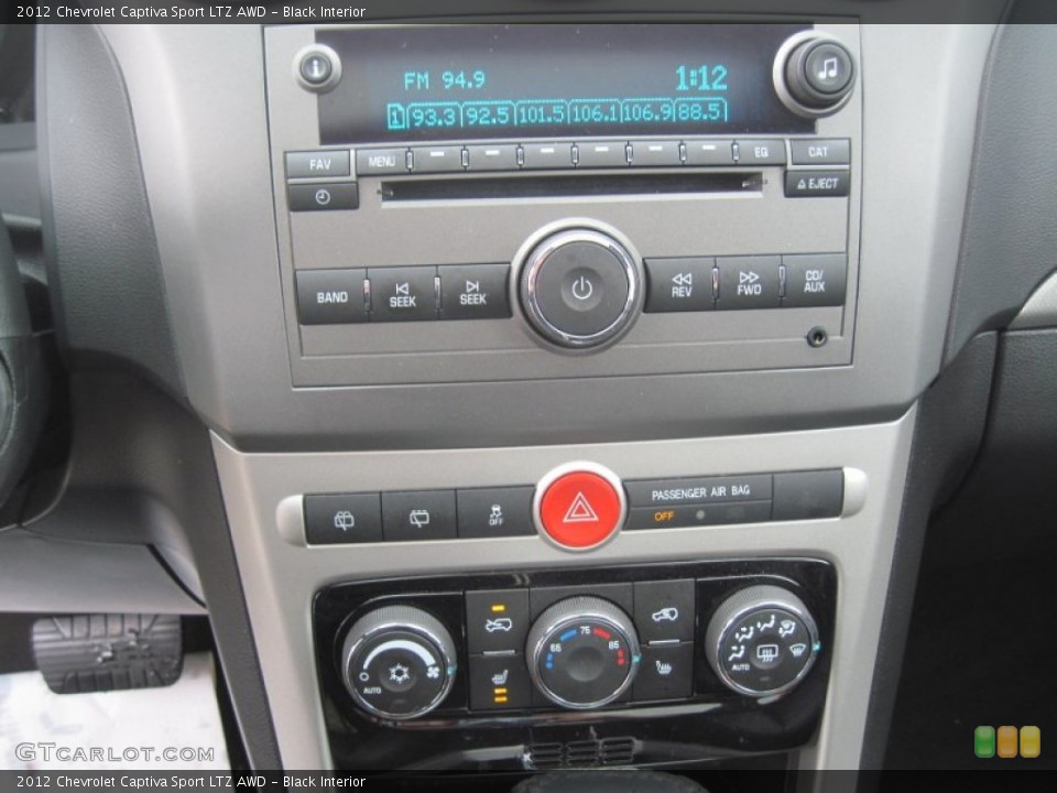 Black Interior Controls for the 2012 Chevrolet Captiva Sport LTZ AWD #78214777