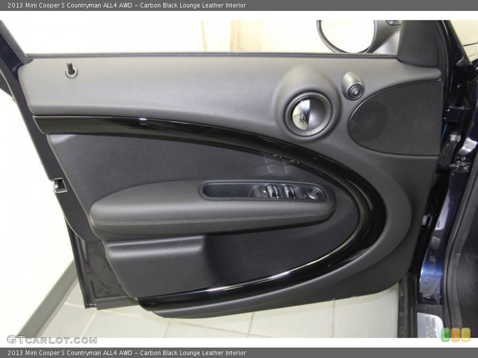 Carbon Black Lounge Leather Interior Door Panel for the 2013 Mini Cooper S Countryman ALL4 AWD #78214815