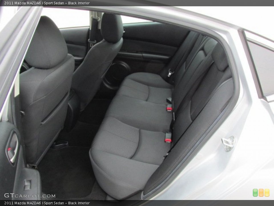 Black Interior Rear Seat for the 2011 Mazda MAZDA6 i Sport Sedan #78214849