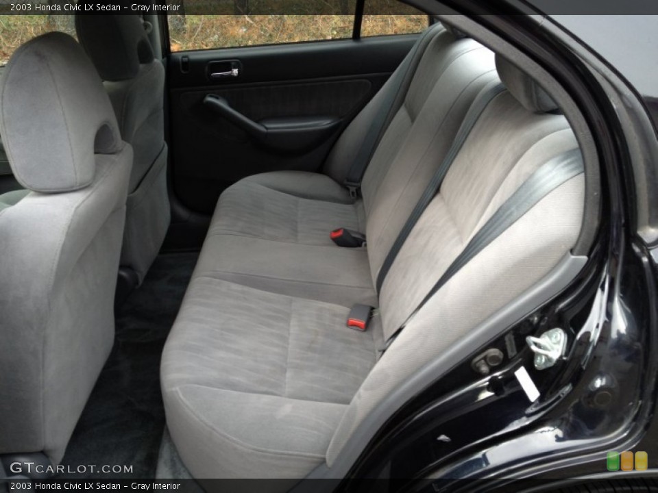 Gray Interior Rear Seat for the 2003 Honda Civic LX Sedan #78215493