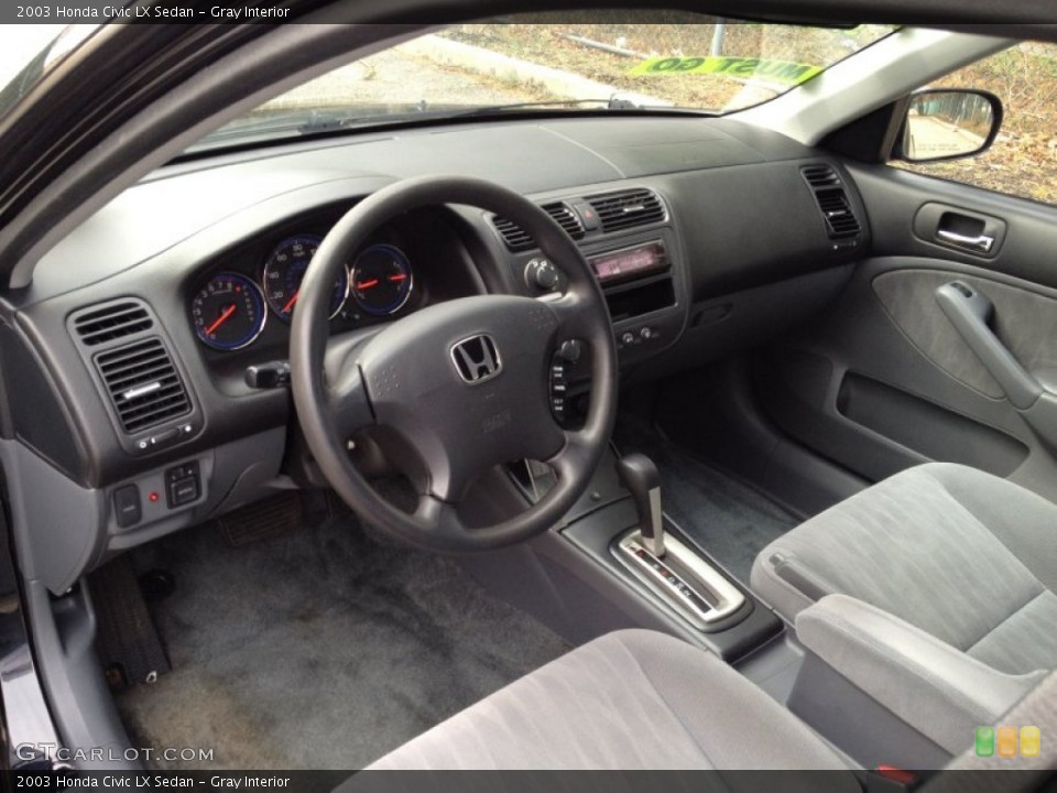 Gray Interior Prime Interior for the 2003 Honda Civic LX Sedan #78215551