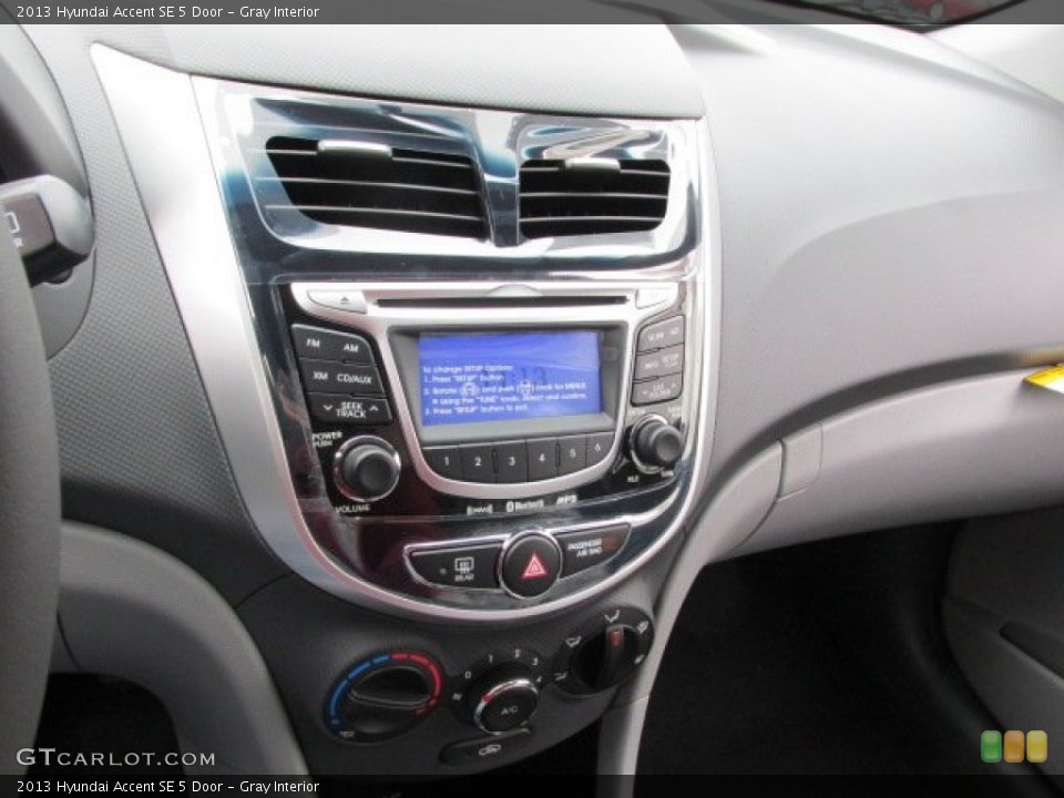 Gray Interior Controls for the 2013 Hyundai Accent SE 5 Door #78216477